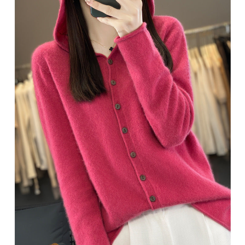 Cardigan Femme en Laine Pure – Douceur & Élégance Automne-Hiver