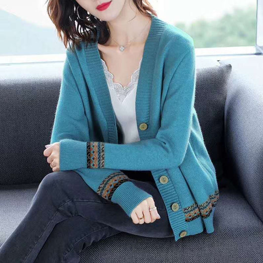 Cardigan Femme à Col V – Élégance & Confort au Quotidien