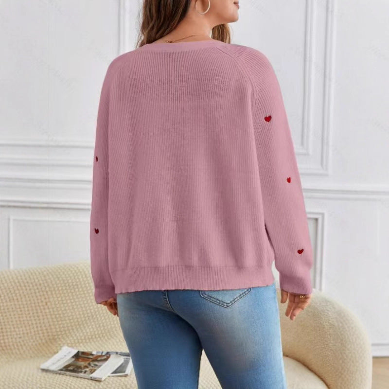 Cardigan à col en V pour femme,  Doux “Cœur à Prendre” – Élégance & Tendresse