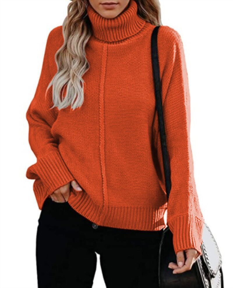 Pull Col Roulé Oversize – Élégance & Confort