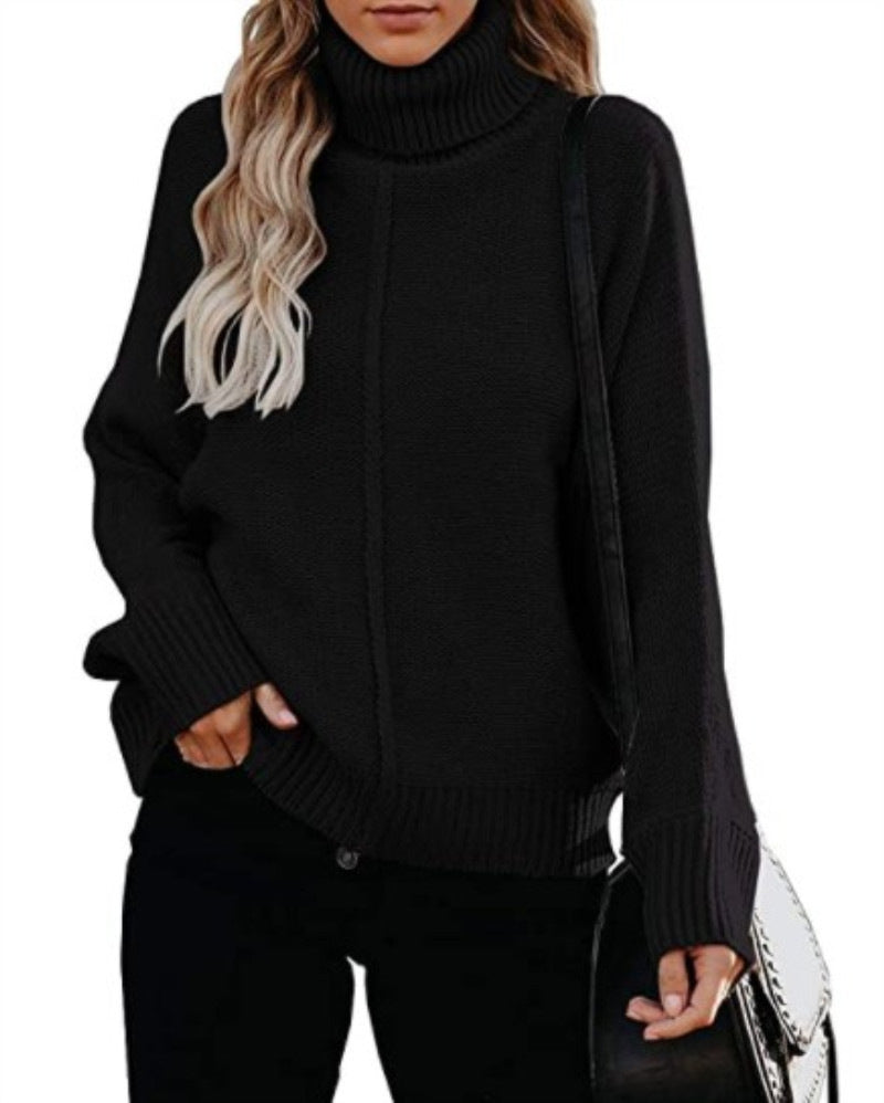 Pull Col Roulé Oversize – Élégance & Confort